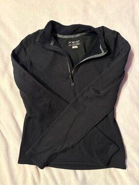 Terramar Boys Black Performance Quarter Zip Pullover Jacket Size Large